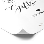 Rustische Wintervloerbedekking Kaarten en cadeaubo Poster (Hoek)