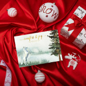 Rustische witte kerst feestdagen kaart