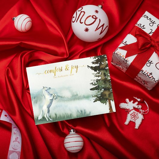 Rustische witte kerst feestdagen kaart