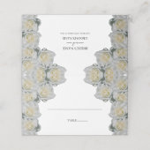Rustische witte rozen bruiloft plaatskaartje (Buitenkant ongevouwen)