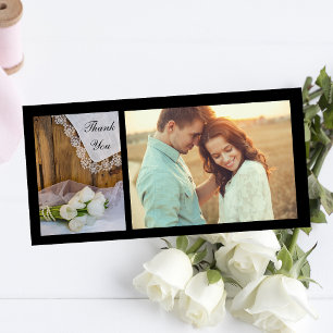 Rustische witte Tulps Land Barn Weddenschap Dank j Bedankkaart