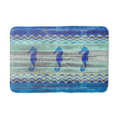 Rustische zeemacht blauw kustzeepaardzeepaardje badmat (Voorkant)