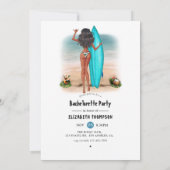 Rustische zomer surf strand vakantie vrijgezellenf kaart (Achterkant)