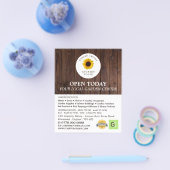 Rustische zonnebloem, tuincentrum, tuinbouwkundige flyer (Enkel)