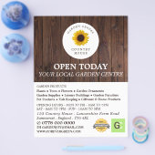 Rustische zonnebloem, tuincentrum, tuinbouwkundige flyer (Enkel)