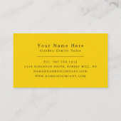 Rustische zonnebloem, tuincentrum, tuinbouwkundige visitekaartje (Achterkant)