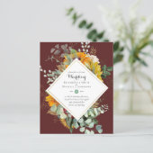 Rustische zonnebloemen Eucalyptus Greenery Wedding (Staand voorkant)