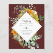 Rustische zonnebloemen Eucalyptus Greenery Wedding (Voorkant)