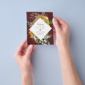 Rustische zonnebloemen Eucalyptus Greenery Wedding Flyer (Hand)