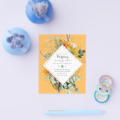 Rustische zonnebloemen Eucalyptus Greenery Wedding Flyer (Enkel)