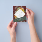 Rustische zonnebloemen Eucalyptus Greenery Wedding Flyer (Hand)