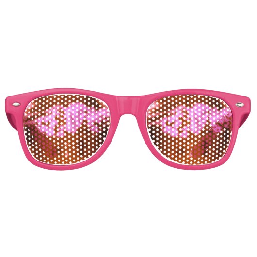  RUSTKPINK ORANJE HARTZUILEN RETRO ZONNEBRIL (Voorkant)