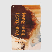 rustkunst — uniek golfhanddoek (Voorkant)