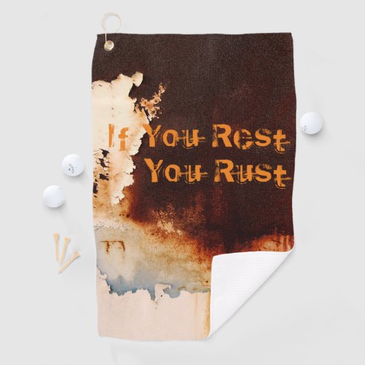 rustkunst — uniek golfhanddoek (Insitu)