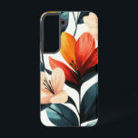 rustleaf-cluster samsung galaxy hoesje<br><div class="desc">Een geclusterde groep van roest-oranje bladeren met kleine bloesems.</div>