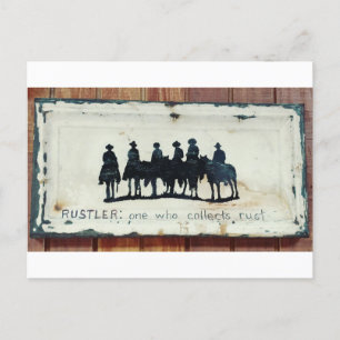 Rustler: Iemand die Rust Cowboy Western verzamelt Briefkaart