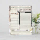 Rustlic country Burlap Recipe Insert (Staand voorkant)