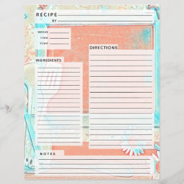 Rustlic country Burlap Recipe Insert