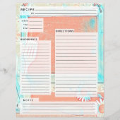 Rustlic country Burlap Recipe Insert (Achterkant)