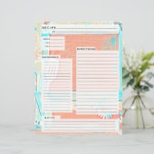 Rustlic country Burlap Recipe Insert (Staand voorkant)