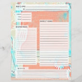 Rustlic country Burlap Recipe Insert (Voorkant)