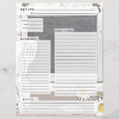 Rustlic country Burlap Recipe Insert (Achterkant)