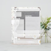 Rustlic country Burlap Recipe Insert (Staand voorkant)