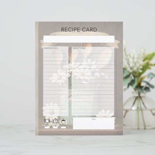 Rustlic country Recipe Insert (Staand voorkant)