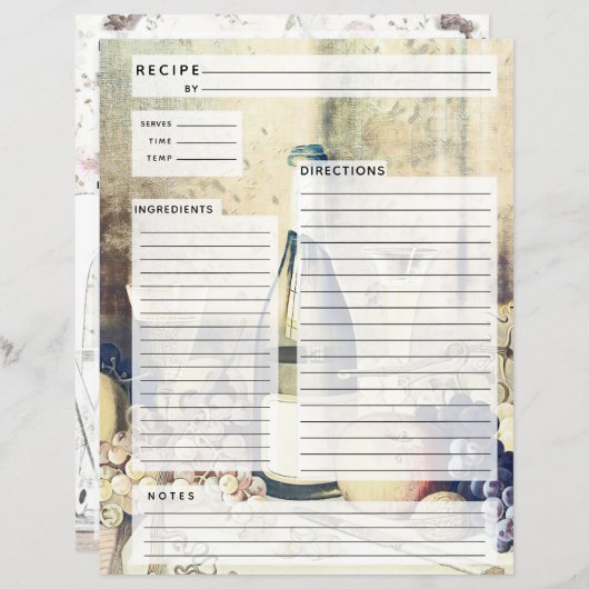 Rustlic Italy Recipe Insert (Voorkant / Achterkant)