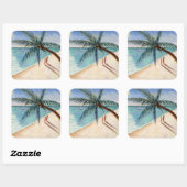 Rustling Palm 2004 Vierkante Sticker (Vel)