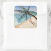 Rustling Palm 2004 Vierkante Sticker (Tas)