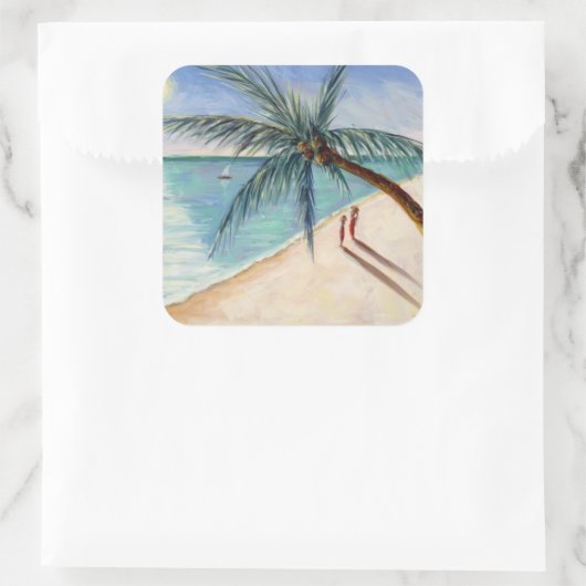 Rustling Palm 2004 Vierkante Sticker (Tas)