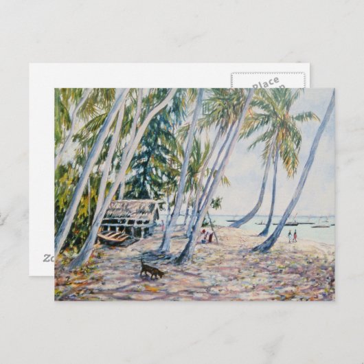 Rustling Palms Zanzibar 2002 Briefkaart (Voorkant / Achterkant)