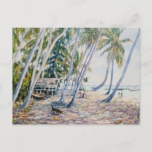 Rustling Palms Zanzibar 2002 Briefkaart (Voorkant)