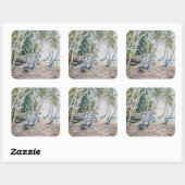 Rustling Palms Zanzibar 2002 Vierkante Sticker (Vel)