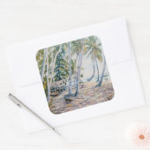 Rustling Palms Zanzibar 2002 Vierkante Sticker (Envelop)