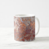 Rustmetalen achtergrond koffiemok (Voorkant rechts)