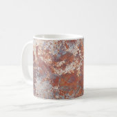 Rustmetalen achtergrond koffiemok (Voorkant links)