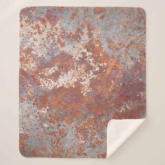 Rustmetalen achtergrond sherpa deken (Voorkant)