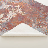 Rustmetalen achtergrond sherpa deken (3/4)