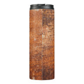 Rustmetalen achtergrond thermosbeker (Achterkant)