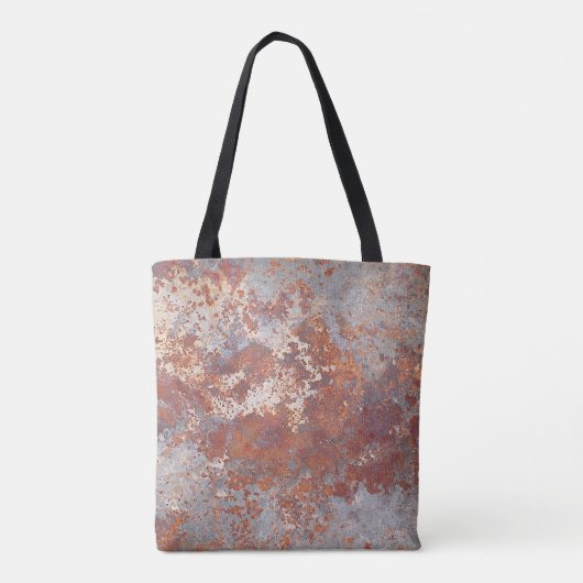 Rustmetalen achtergrond tote bag (Achterkant)