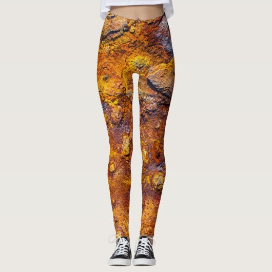 Rustmetalen oppervlak leggings (Voorkant)