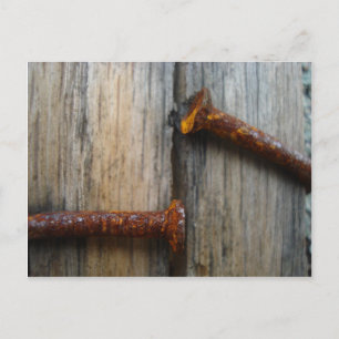 Rustnagels in hout2 briefkaart