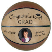Rusto Congratulaties Afstudeerfoto Basketbal (Voorkant)