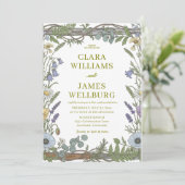 Rusto Florale Uitnodiging Template – Wilde Bloemen (Staand voorkant)