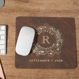 Rusto Gold Monogram Bruidsjonker Muismat
