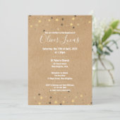 Rusto Gold Stars Doop Christening Kaart (Staand voorkant)