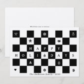 Rusto Kerstdagen Kerst Checkerboard Feestdagenkaart (Voorkant / Achterkant)