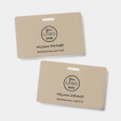 Rusto logo bedrijf personeel personeel badge (Voor- en achterkant)